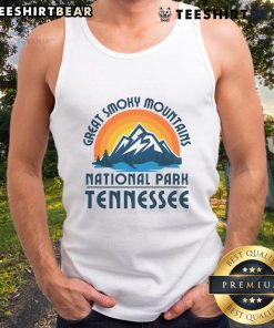 Alt Text: Premium tank top featuring the Great Smoky Mountains National Park design, perfect for outdoor enthusiasts in Tennessee.