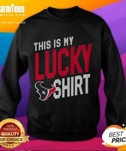 Premium Houston Texans This Is My Lucky sweatshirt featuring team colors and logo, perfect for game day attire.