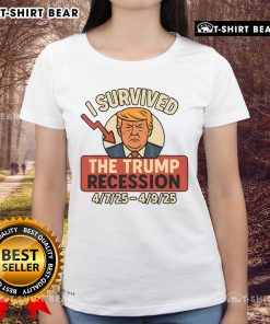 Premium I Survived The Trump Recession Ladies Tee showcasing a stylish design for resilient women.