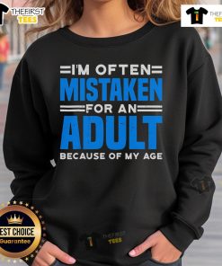 Premium sweatshirt often mistaken for adult humor, featuring playful design and humorous text, perfect for casual wear.