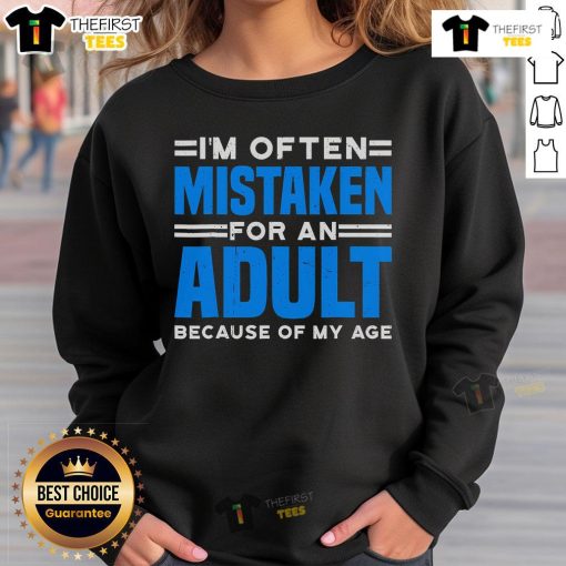 Premium sweatshirt often mistaken for adult humor, featuring playful design and humorous text, perfect for casual wear.