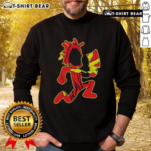 Alt Text: Premium Insane Clown Posse Hells Pit Hatchetman Sweatshirt featuring vibrant graphics and a comfortable fit.