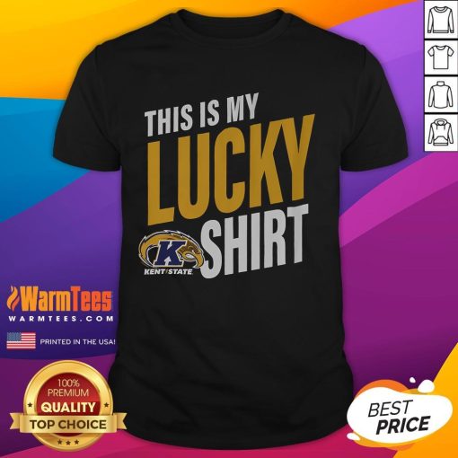Premium Kent State Golden Flashes 'This Is My Lucky' T-Shirt in blue, perfect for fans and game day attire.