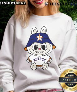 Premium Labubu Houston Astros sweatshirt featuring team logo, perfect for fans to showcase their support in style.