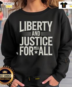 Premium Liberty and Justice for All America Flag Classic Sweatshirt featuring vibrant flag design and comfortable fit.