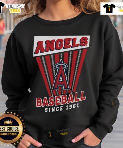 Premium Los Angeles Angels Since 1961 Starter Sweatshirt in navy blue, featuring team logo and vintage design.
