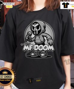 Premium MF Doom The Villain Ladies Tee featuring a stylish graphic design for fans of hip-hop and streetwear fashion.