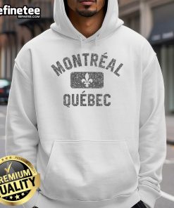 Premium Montreal Quebec Fleur De Lys Gym Hoodie in stylish design, perfect for workouts and casual wear.