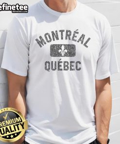 Premium Montreal Quebec Fleur De Lys Gym T-Shirt featuring a stylish design for fitness enthusiasts and proud locals.