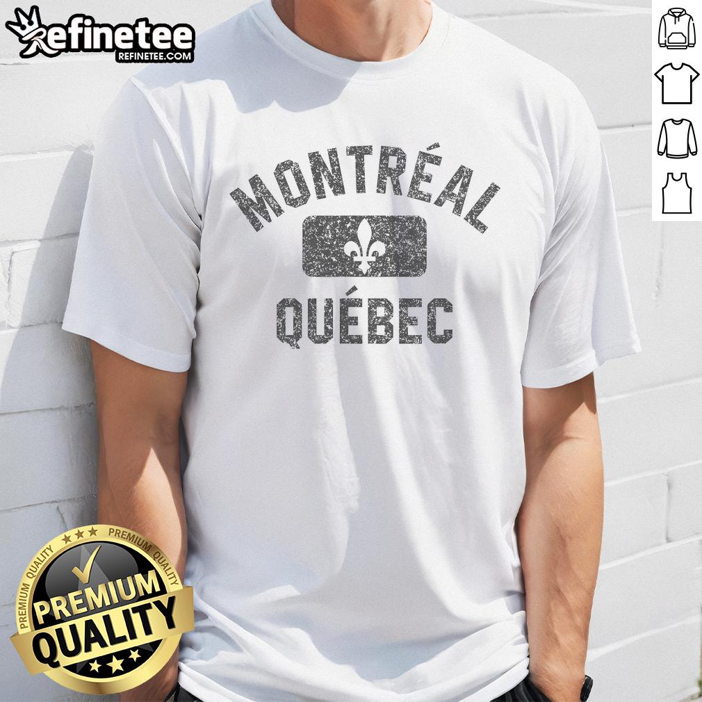 Premium Montreal Quebec Fleur De Lys Gym T Shirt Premium Montreal Quebec Fleur De Lys Gym T-Shirt featuring a stylish design for fitness enthusiasts and proud locals.