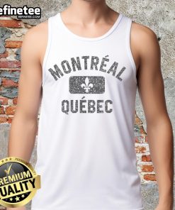 Alt Text: Premium Montreal Quebec Fleur De Lys gym tank top featuring a stylish design, perfect for fitness enthusiasts.