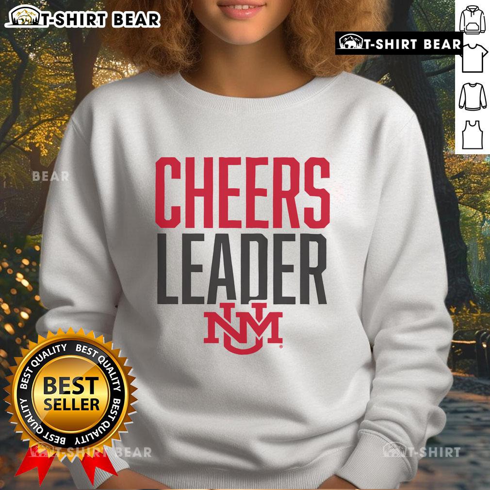 Premium New Mexico Lobos Cheers Leader Sweatshirt Alt Text: Premium New Mexico Lobos Cheers Leader Sweatshirt in vibrant colors, perfect for game day and showing team spirit.