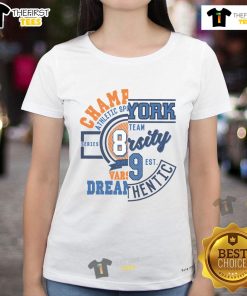 Premium New York Athletic Sports Champions Varsity Ladies Tee in stylish design, perfect for active women.