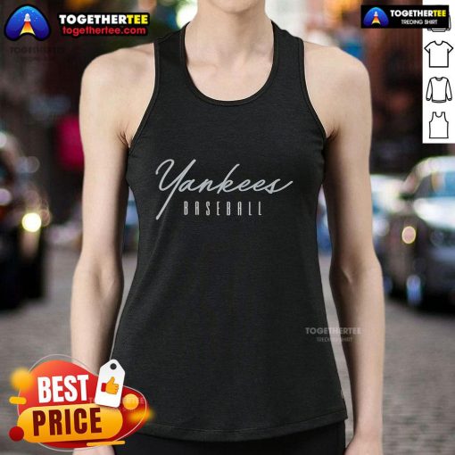 Premium New York Yankees training basketball day tank top featuring team logo and stylish design for sports enthusiasts.