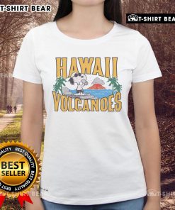 Premium Peanuts Snoopy x Hawaii Volcanoes National Park ladies tee featuring a vibrant design inspired by nature.
