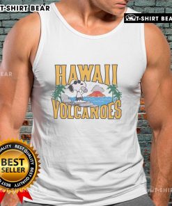 Alt Text: Premium Peanuts Snoopy tank top featuring Hawaii Volcanoes National Park design, perfect for casual summer wear.