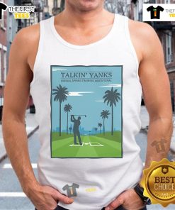 Premium Talkin Yanks Annual Spring Training Invitational tank top featuring a vibrant design for baseball fans.