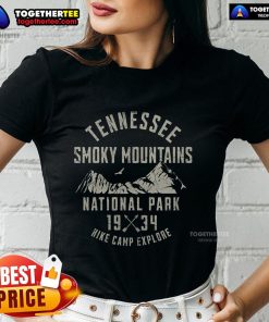 Premium Tennessee Smoky Mountains National Park hike camp explore tee for ladies, established 1934, perfect for outdoor enthusiasts.