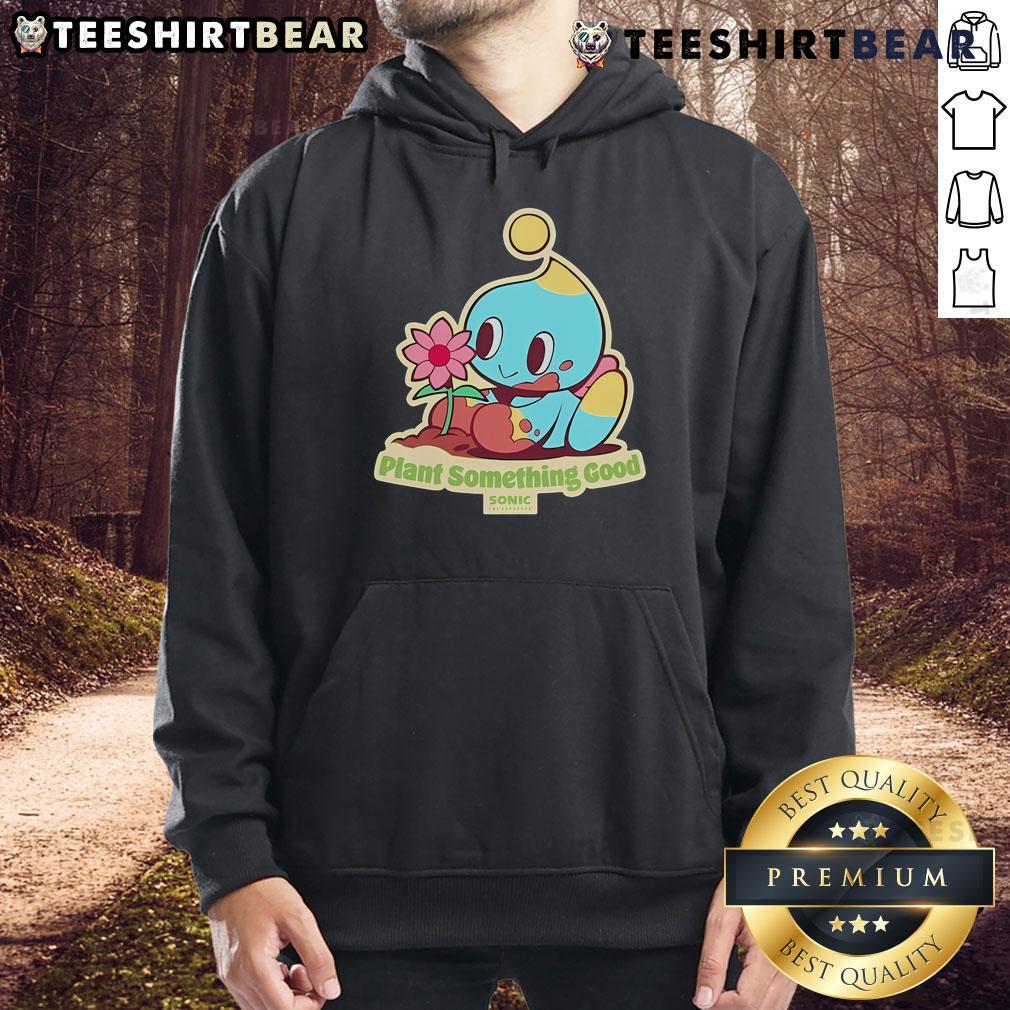 Premium The Hedgehog Plant Something Good Earth Day Chao Sonic Hoodie Premium Sonic hoodie featuring Hedgehog design for Earth Day, showcasing eco-friendly style and Chao characters.