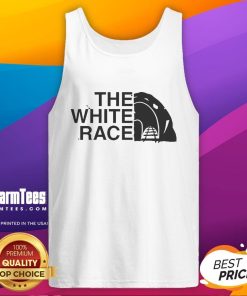 Premium The White Race Tank Top - stylish, comfortable white tank top for casual and sporty looks.