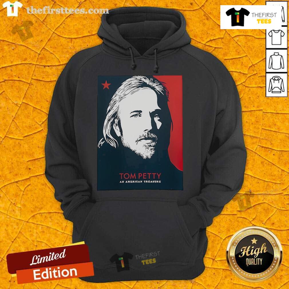 Premium Tom Petty An American Treasure Lost & Found Blue And Red Version Hoodie Premium Tom Petty 'An American Treasure' hoodie in blue and red, featuring iconic album artwork and stylish design.