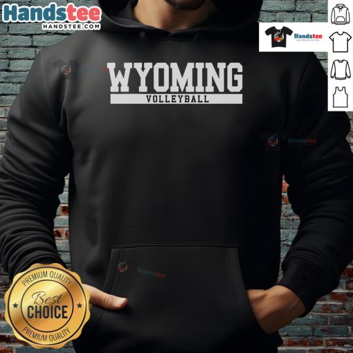 Premium Wyoming Volleyball Hoodie featuring a stylish design, perfect for fans and players supporting their team.