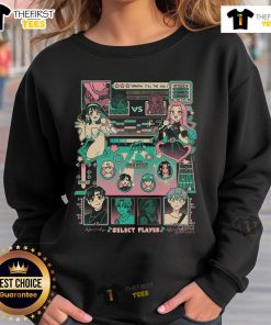 Pretty Alien Stage Select Player Sweatshirt featuring a vibrant graphic design for gamers and sci-fi enthusiasts.