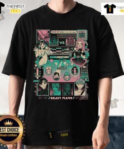 Pretty Alien Stage Select Player T-Shirt featuring a vibrant alien graphic and retro gaming design for gamers.