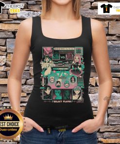 Alt Text: Pretty Alien Stage Select Player Tank Top featuring vibrant alien graphics and a stylish fit for gamers.
