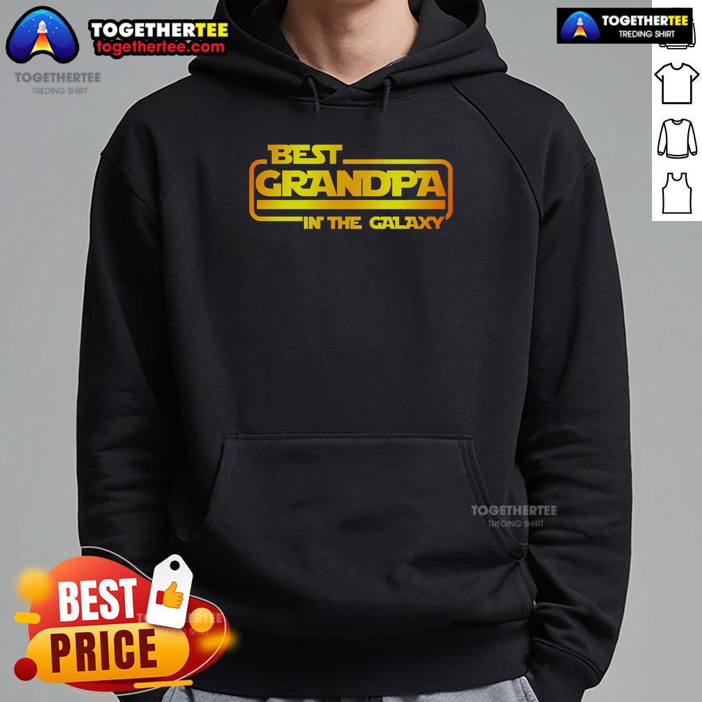 Pretty Best Grandpa In The Galaxy Hoodie Cozy 'Pretty Best Grandpa in the Galaxy' hoodie featuring vibrant graphics, perfect for grandpas who love comfort and style.