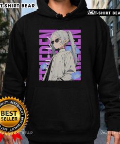 Casual outfit featuring a stylish Frieren hoodie, perfect for a pretty cool chill day outdoors.