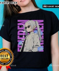 Pretty Cool Chill Day with Frieren Ladies Tee featuring a relaxed outdoor scene and stylish graphic design.