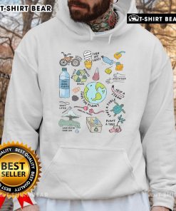 Pretty Earth Day environmental hoodie promoting save the planet message with vibrant nature graphics.