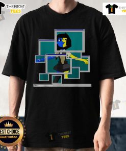 Alt Text: Pretty Ena Pop-Up Character Windows 95 T-Shirt featuring vibrant graphics and retro design for nostalgic fans.