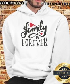 Family wearing Pretty Family Is Forever Heart Hoodie, enjoying a sunny day together, showcasing love and togetherness.