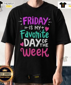 Alt Text: Teacher Day T-Shirt featuring 'Pretty Fridays Is My Favorite Day Of The Week' design, perfect for educators.