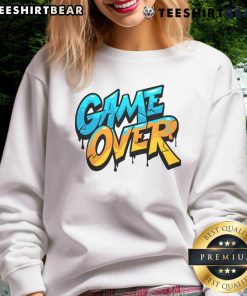 Pretty Game Over gamer sweatshirt featuring a stylish design perfect for gaming enthusiasts and casual wear.
