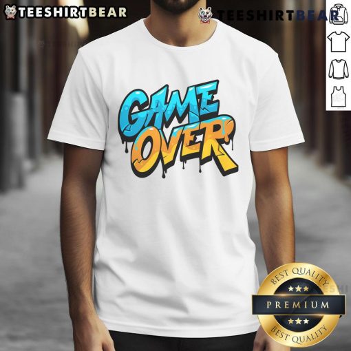 Pretty Game Over Gamer T-Shirt featuring a stylish design for gaming enthusiasts, perfect for casual wear.