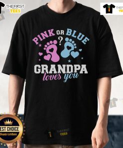 Family T-Shirt featuring 'Pretty Gender Reveal' design, perfect for grandfathers celebrating love and family moments.