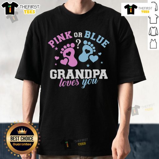 Family T-Shirt featuring 'Pretty Gender Reveal' design, perfect for grandfathers celebrating love and family moments.