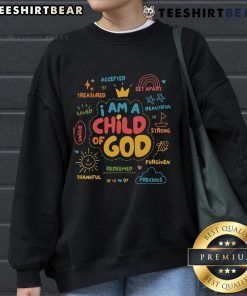 Alt Text: Child of God sweatshirt featuring retro Jesus design, perfect for expressing Christian faith and style.