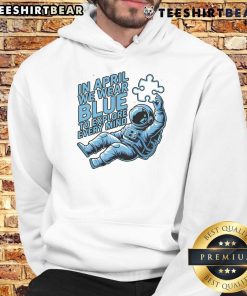 Pretty in April: We Wear Blue to Explore Every Mind with a stylish astronaut hoodie, perfect for spring adventures.