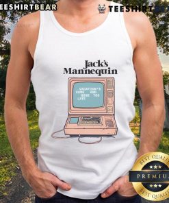 Pretty Jacks mannequin wearing a tank top featuring 'Vacations Come And Gone' slogan, perfect for summer vibes.