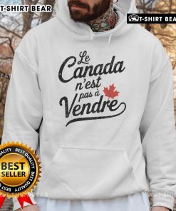 Cozy hoodie reading 'Canada is Not for Sale' showcasing pride in Canada, perfect for casual wear and activism.