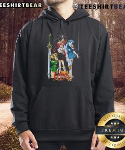 Alt Text: Pretty Magic Knight Rayearth Geeks Rule Hoodie showcasing vibrant design and iconic anime elements.