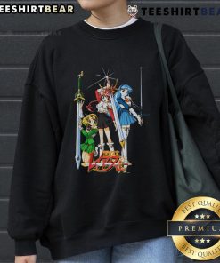 Alt Text: Pretty Magic Knight Rayearth Geeks Rule Sweatshirt featuring vibrant designs and comfortable fit for fans.