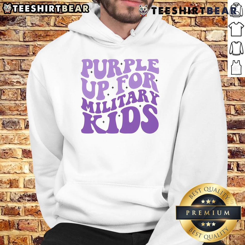 Pretty Purple Up For Military Kids Hoodie Pretty purple hoodie for military kids, featuring a stylish design and comfortable fit, perfect for casual wear.