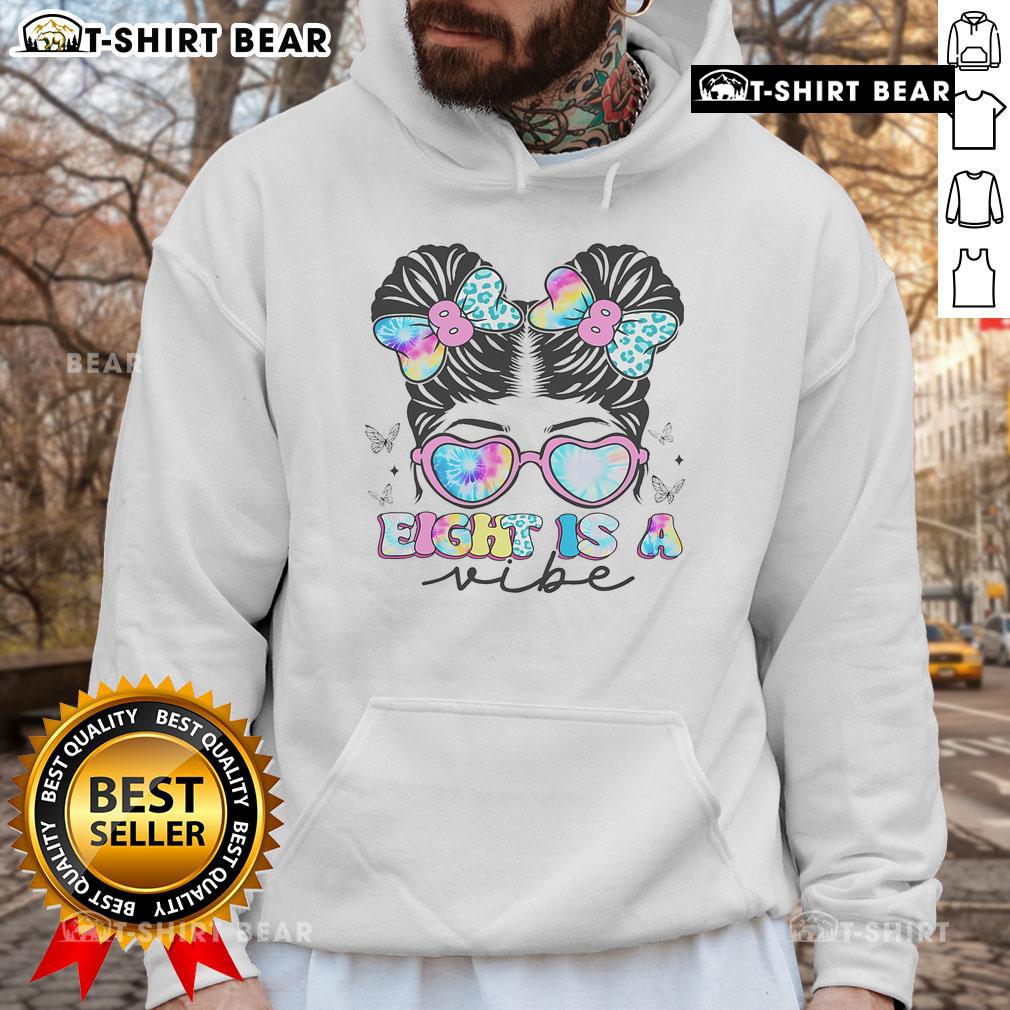 Pretty Retro Eight Is A Vibe 8 Year Old 8Th Birthday Hoodie Colorful Pretty Retro Eight Is A Vibe hoodie for 8-year-old's 8th birthday celebration, perfect gift for kids.