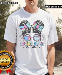 Pretty Retro Eight Is A Vibe 8 Year Old 8th Birthday T-Shirt design featuring vibrant colors and playful graphics.