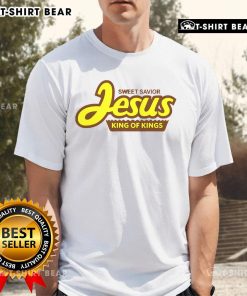 Alt Text: Pretty Sweet Savior Jesus King Of Kings T-Shirt featuring a bold graphic design celebrating faith and devotion.